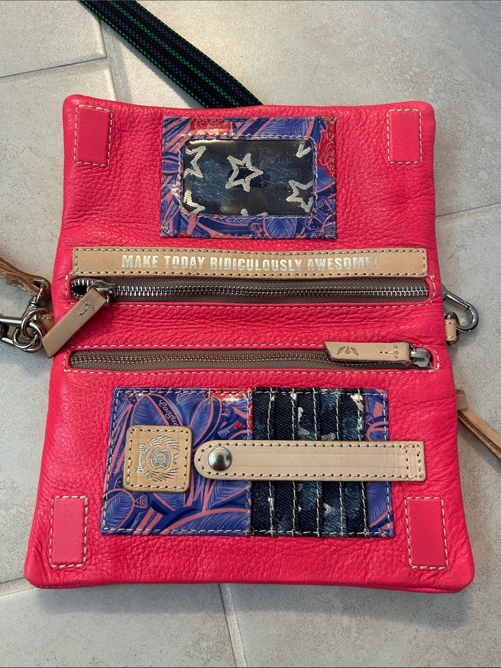 Consuela Hot Pink Crossbody with Adjustable Strap - Picture 3 of 5